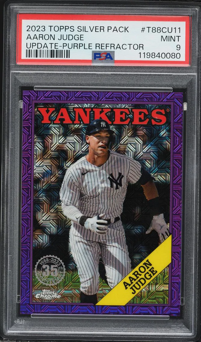 2023 #T88CU11 Aaron Judge PSA 9 Topps Silver Pack 1988 Chrome Promo Baseball