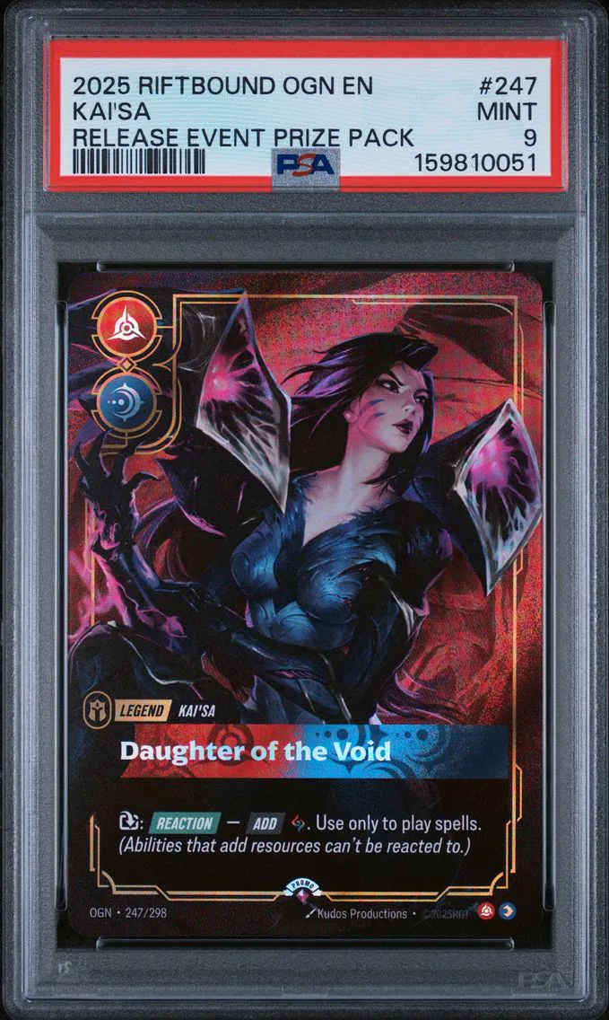 2025 #247 Kai'SA - Daughter of the Void PSA 9 Riftbound: League of Legends Ogn-Origins