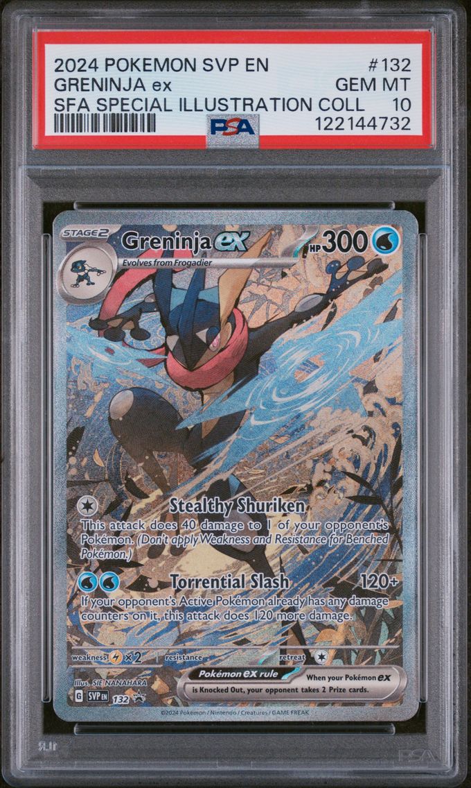 2024 #132 Greninja EX PSA 10 Svp