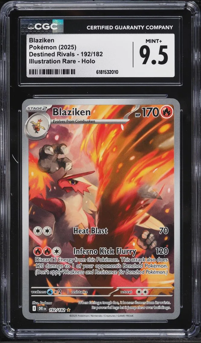 2025 #192 Blaziken CGC 9.5 Pokemon Scarlet & Violet Destined Rivals IR