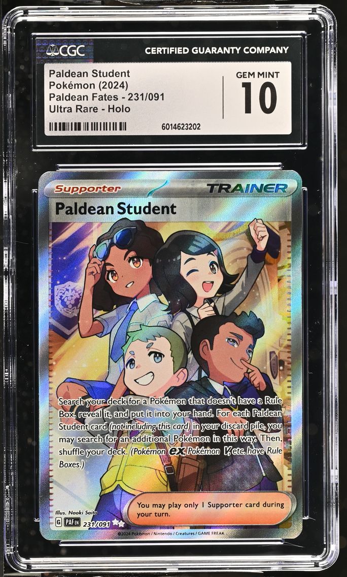 2024 #231 Paldean Student CGC 10 Paldean Fates - PAF EN - English
