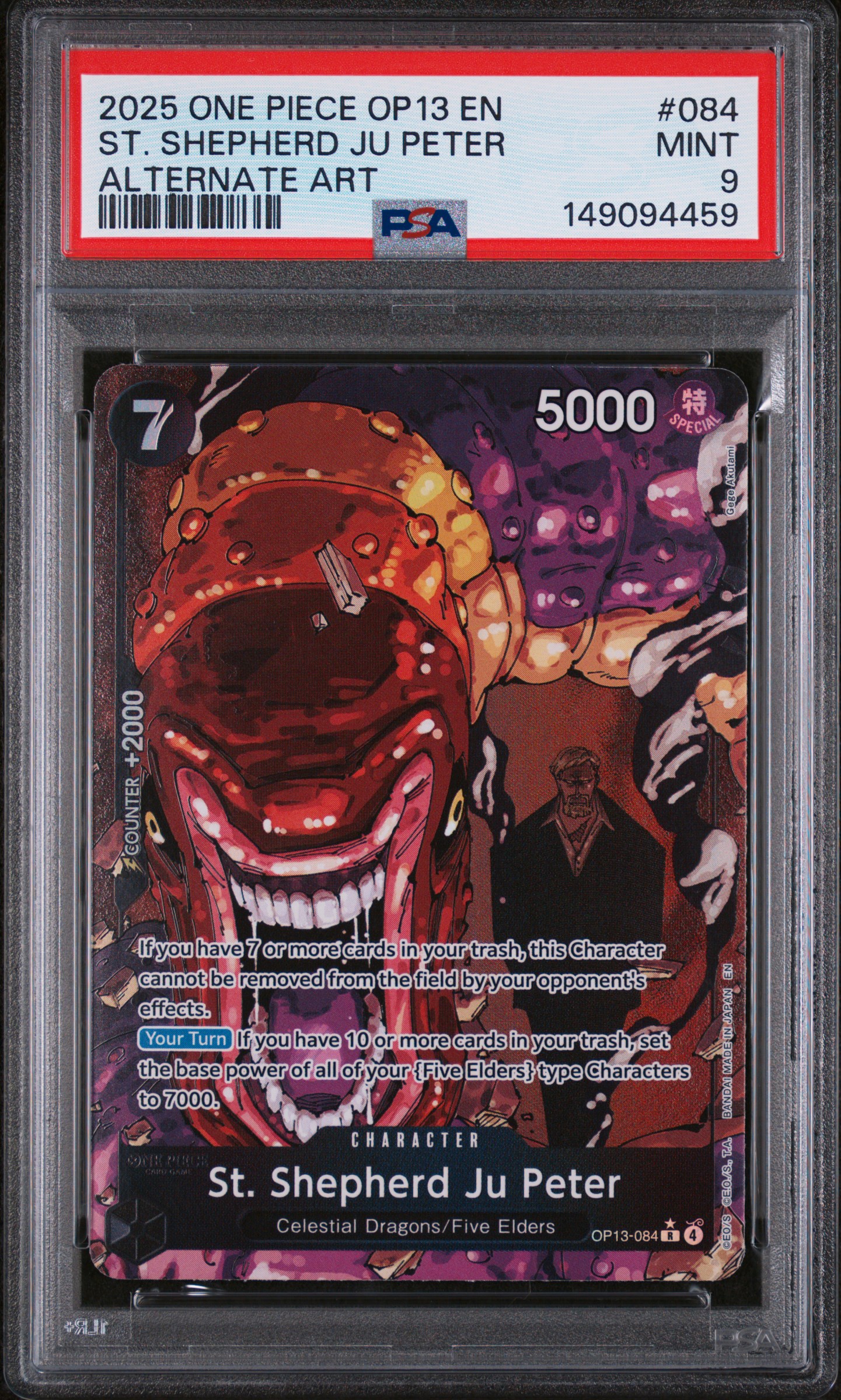 2025 #084 St. Shepherd Ju Peter PSA 9 One Piece Op13-Carrying On His Will