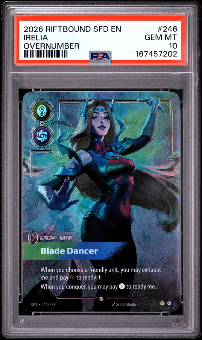 2026 #246 Irelia - Blade Dancer PSA 10 Riftbound: League of Legends Sfd-Spiritforged