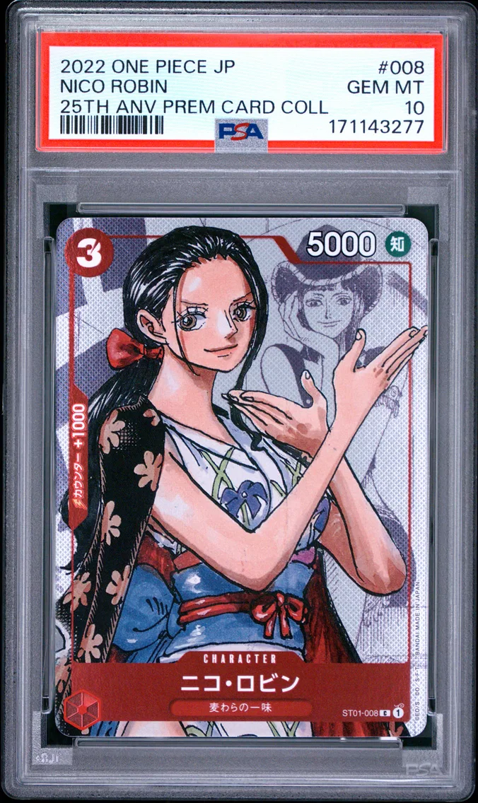 2022 #008 Nico Robin PSA 10 One Piece Japanese 25th Anniversary Premium Card Collection