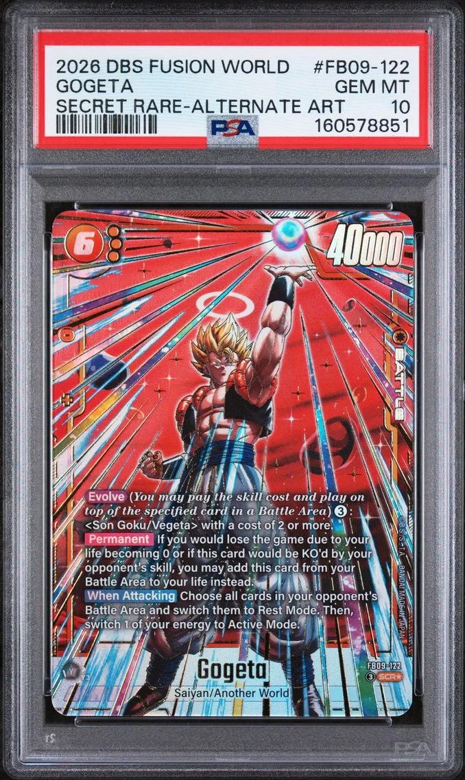 2026 #FB09-122 Gogeta PSA 10 Dragon Ball Super Card Game Fusion World Dual Evolution