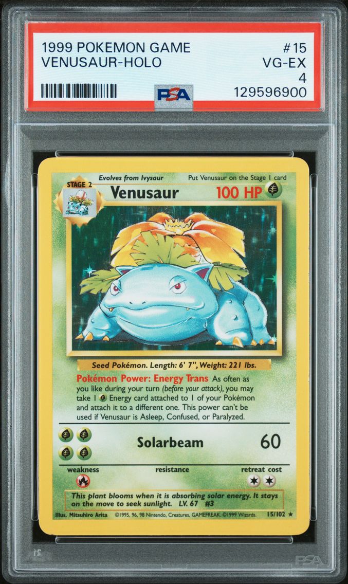 1999 #15 Venusaur-Holo PSA 4 Gam