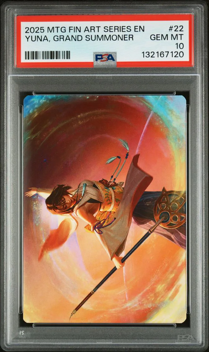 2025 #22 Yuna, Grand Summoner PSA 10 Final Fantasy Art Series