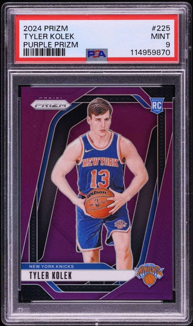 2024 Panini Prizm Purple Tyler Kolek ROOKIE /99 #225 PSA 9 MINT