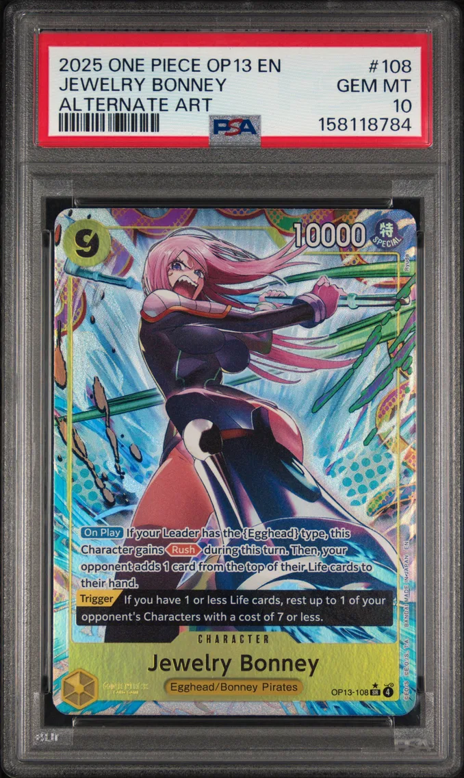 2025 #108 Jewelry Bonney PSA 10 One Piece OP13-Carrying on His Will