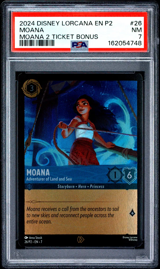 2024 #26 Moana - Adventurer of Land and Sea PSA 7 Disney Lorcana EN P2-Promo