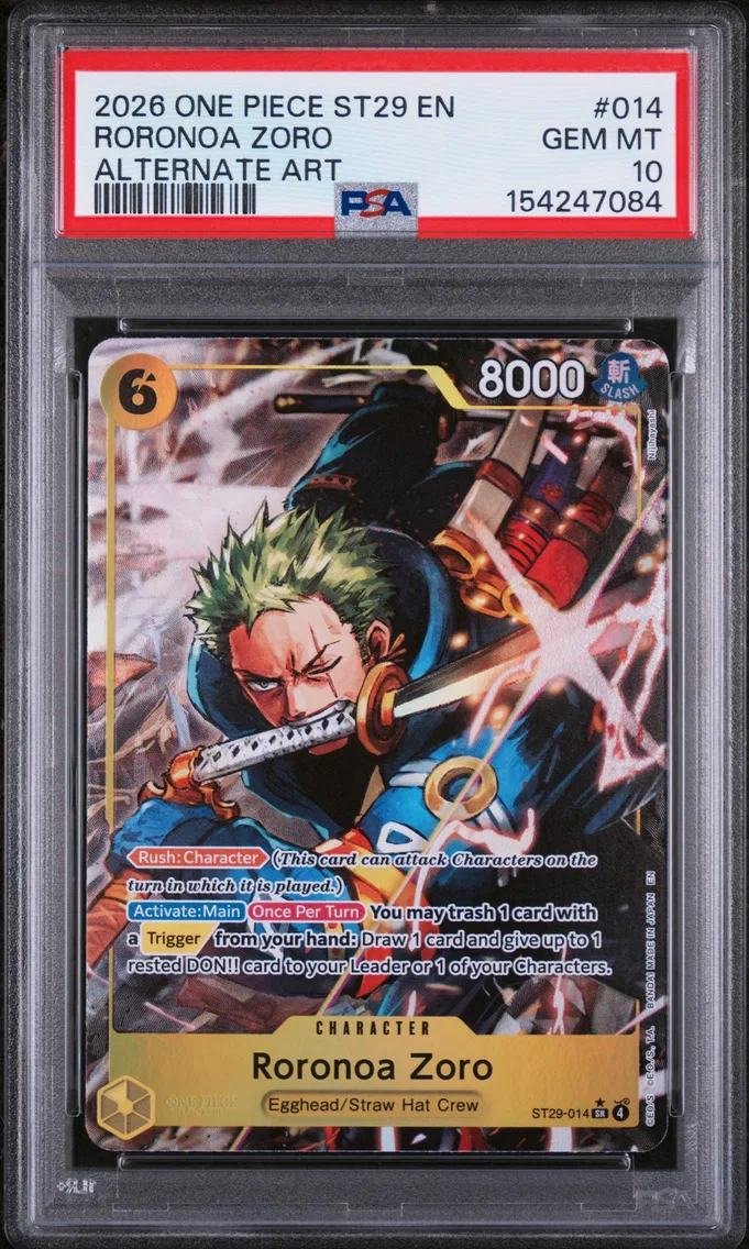 2026 #014 Roronoa Zoro PSA 10 One Piece Starter Deck ST29-Egghead