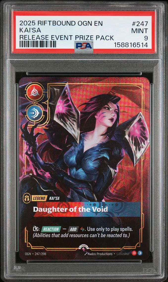 2025 #247 Kai'SA - Daughter of the Void PSA 9 Riftbound: League of Legends Ogn-Origins