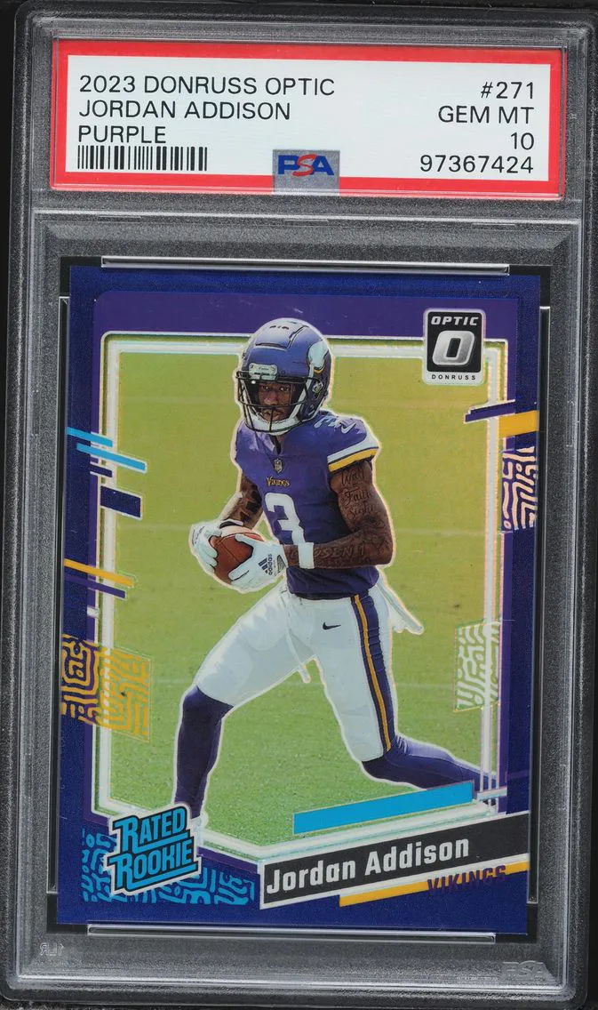 2023 #271 Jordan Addison PSA 10 Panini Donruss Optic Football