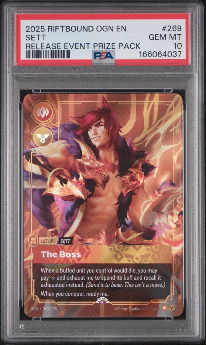 2025 #269 Sett - the Boss PSA 10 Riftbound: League of Legends Ogn-Origins