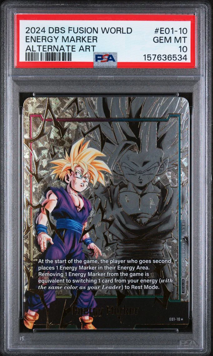 2024 #E01-10 Energy Marker PSA 10 Dragon Ball Super Card Game Fusion World Energy Marker Pack 01