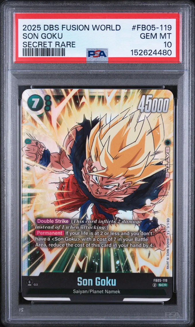 2025 #FB05-119 Son Goku PSA 10 Dragon Ball Super Card Game Fusion World New Adventure