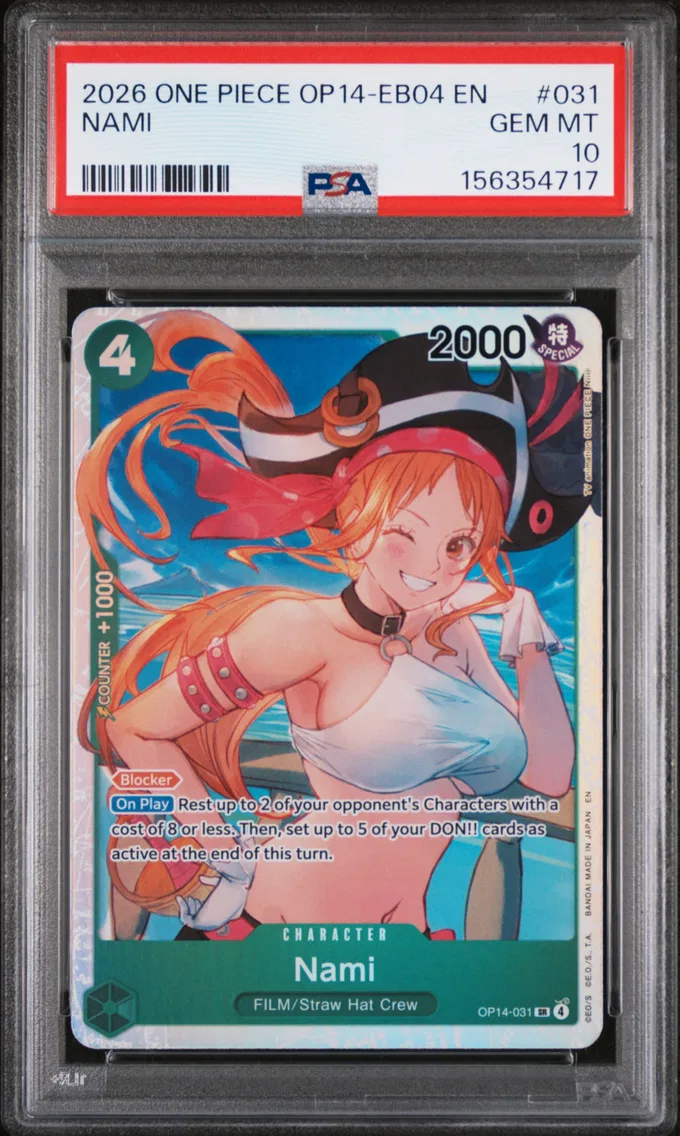 2026 #031 Nami PSA 10 One Piece OP14-EB04-the Azure Sea's Seven