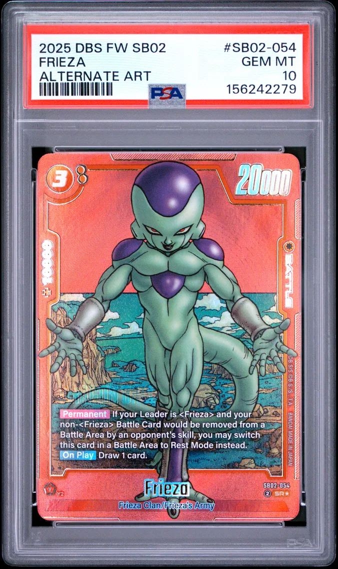 2025 #SB02-054 Frieza PSA 10 Dragon Ball Super Card Game Fusion World Manga Booster 02