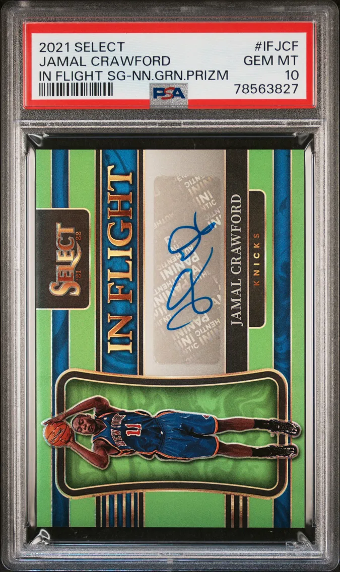 2021 #IFJCF Jamal Crawford PSA 10 Panini Select in Flight Signatures