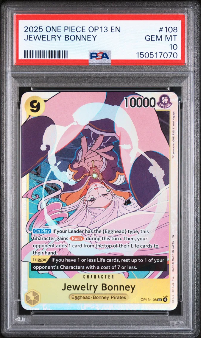 2025 #108 Jewelry Bonney PSA 10 One Piece OP13-Carrying on His Will