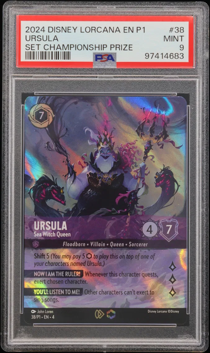 2024 #38 Ursula - Sea Witch Queen PSA 9 Disney Lorcana EN P1-Promo