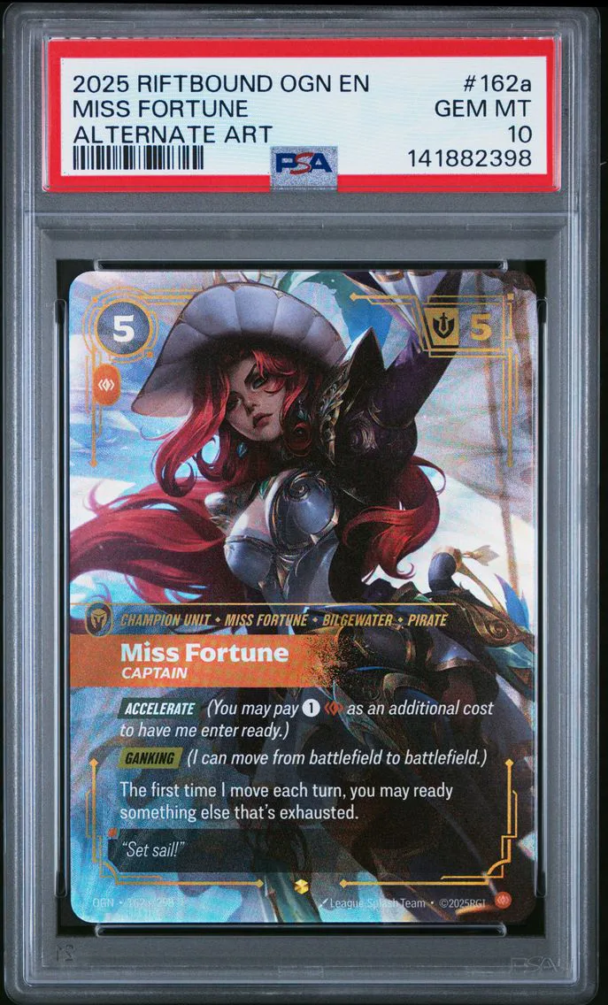 2025 #162a Miss Fortune - Captain PSA 10 Riftbound: League of Legends Ogn-Origins
