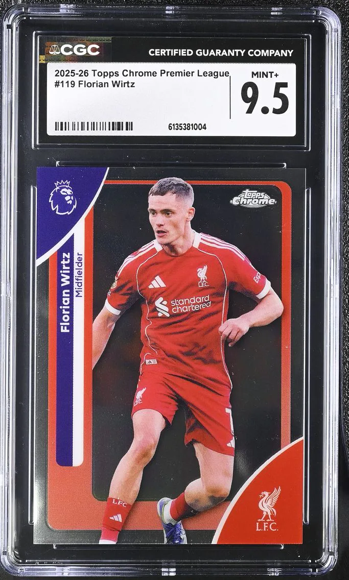 2025 #119 Florian Wirtz CGC 9.5 Topps Chrome Premier League