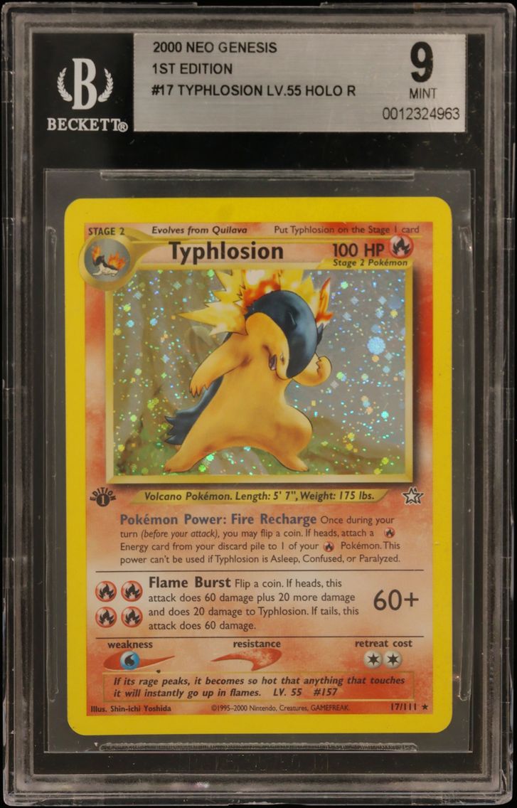 2000 #17 Typhlosion HOLO R BGS 9