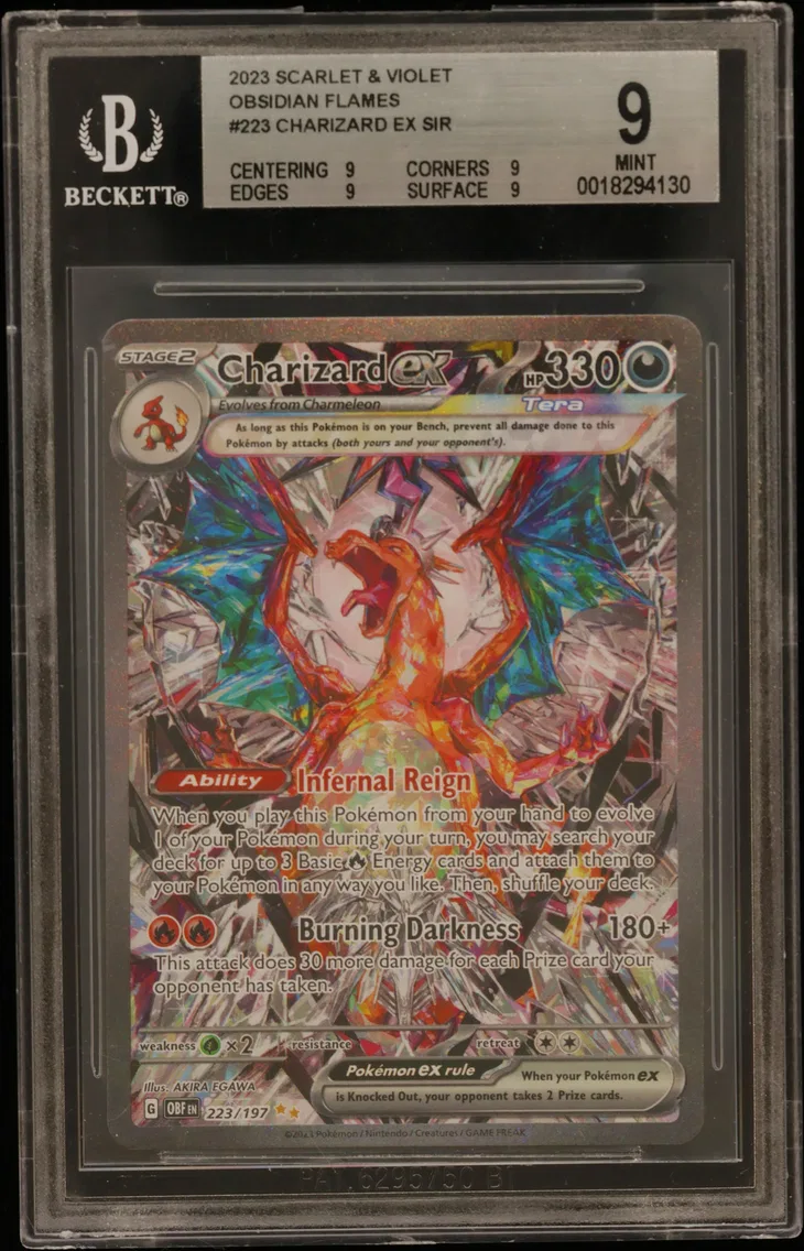 2023 #223 Charizard ex SIR BGS 9