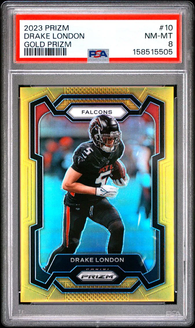 2023 #10 DRAKE LONDON PSA 8 Panini Prizm
