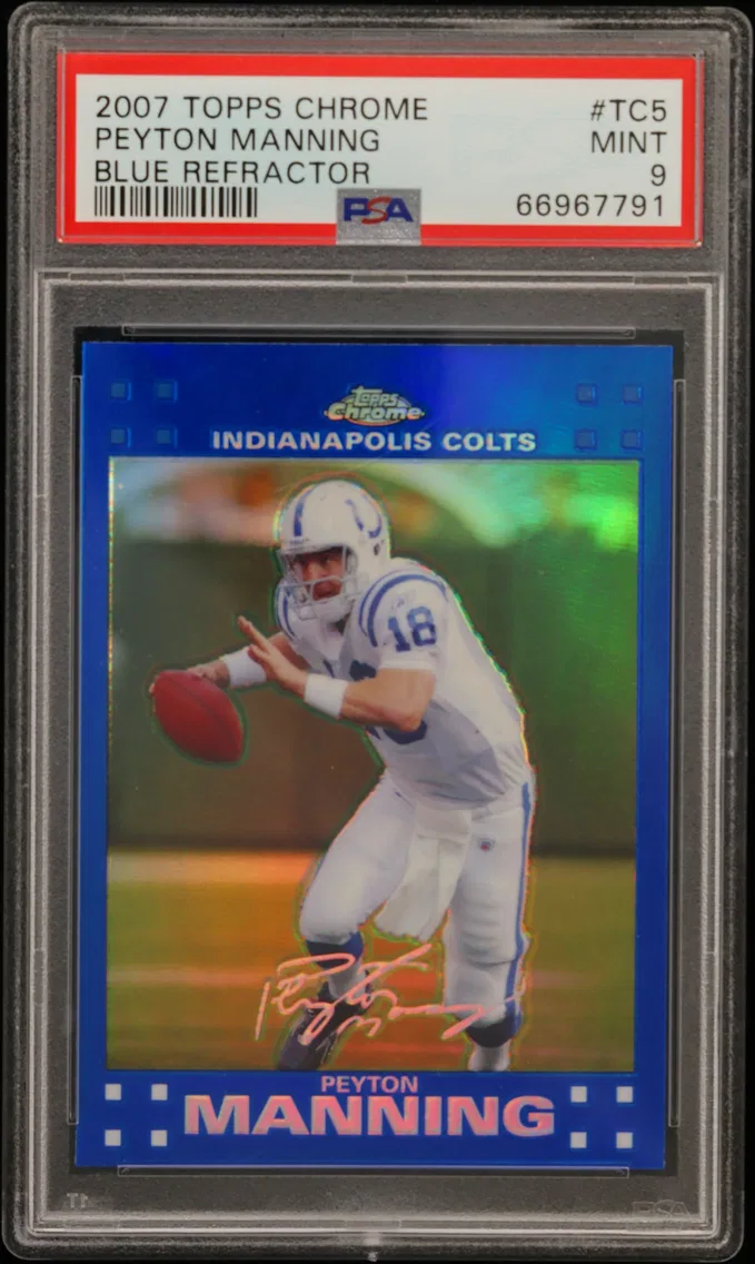 2007 #TC5 Peyton Manning PSA 9 Topps Chrome