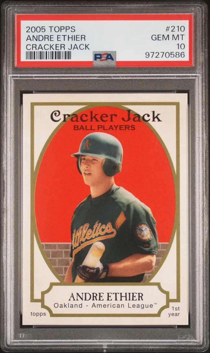 2005 #210 Andre Ethier PSA 10 Topps Cracker Jack