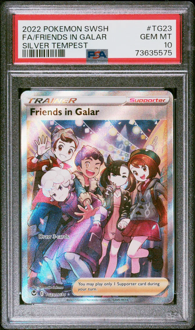 2022 #TG23 Full Art/Friends in Galar PSA 10 Sword & Shield Silver Tempest