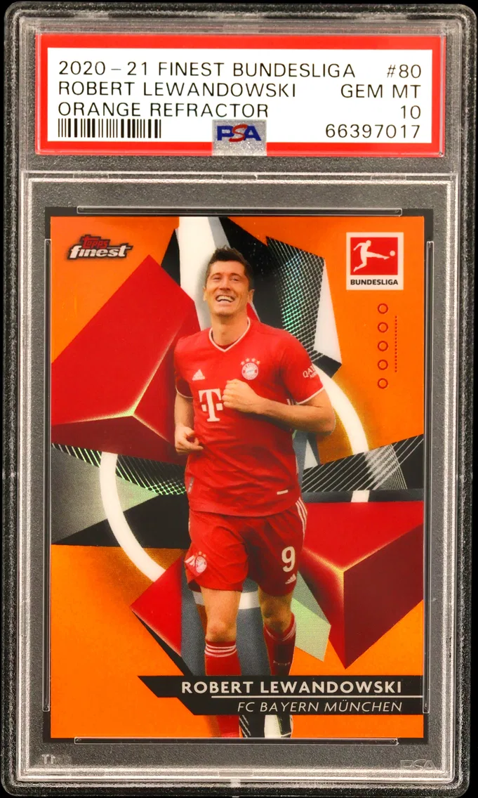 2020 #80 Robert Lewandowski PSA 10 Topps Finest Bundesliga