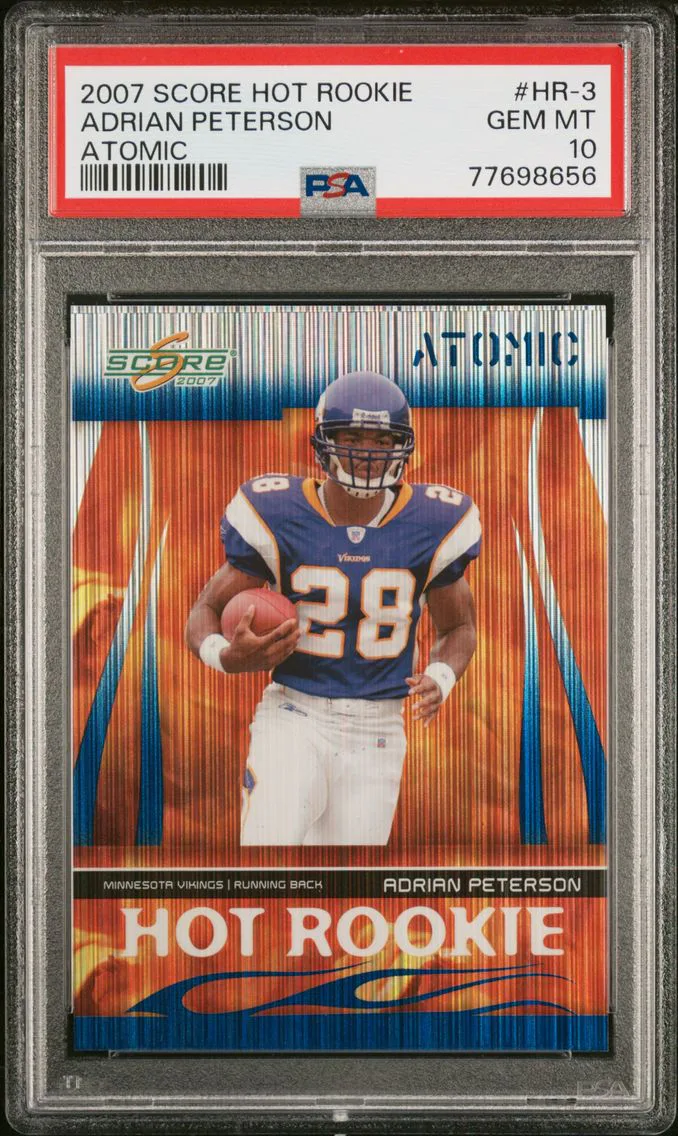 2007 #HR-3 Adrian Peterson PSA 10 Score Hot Rookie