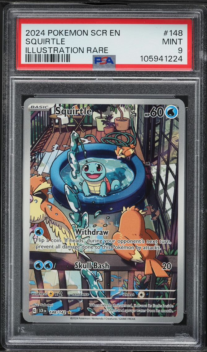2024 #148 Squirtle PSA 9 Stellar Crown - SCR EN - English Pokemon
