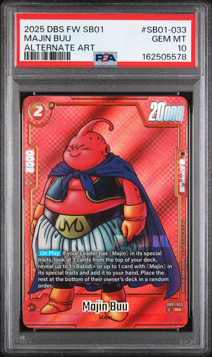2025 #SB01-033 Majin Buu PSA 10 Dragon Ball Super Card Game Fusion World Manga Booster 01