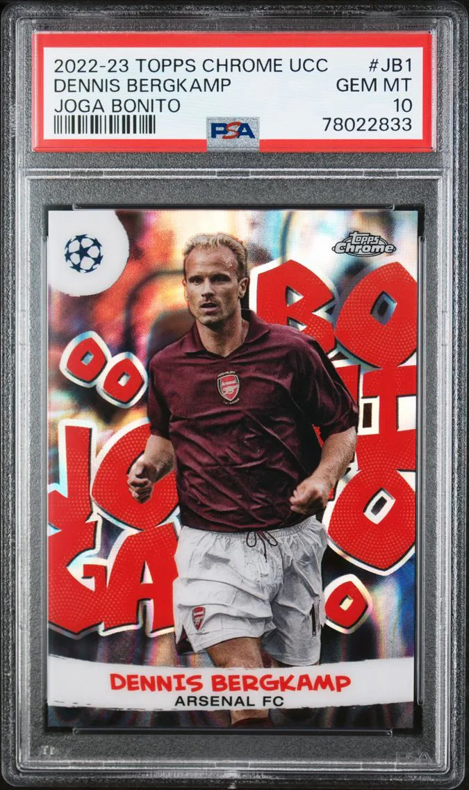 2022 #JB1 Dennis Bergkamp PSA 10 Base Topps Chrome UEFA Club Competitions Joga Bonito Soccer