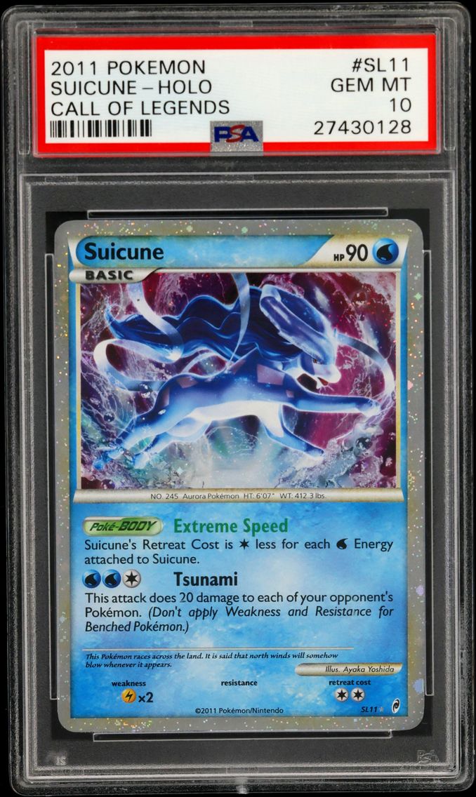 2011 #SL11 Suicune-Holo PSA 10 C