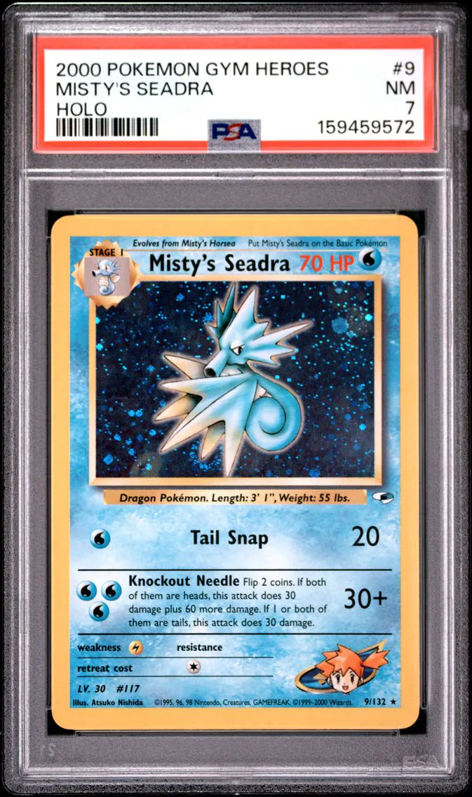 2000 #9 Misty's Seadra PSA 7 Gym Heroes