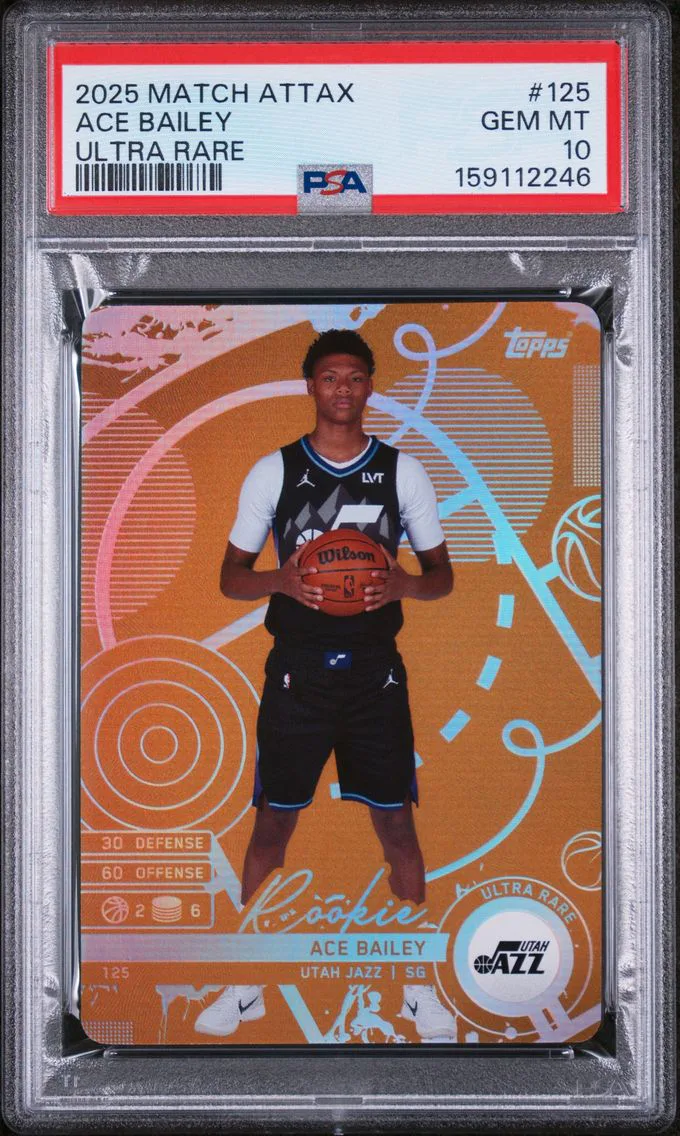 2025 #125 Ace Bailey PSA 10 Topps Match Attax
