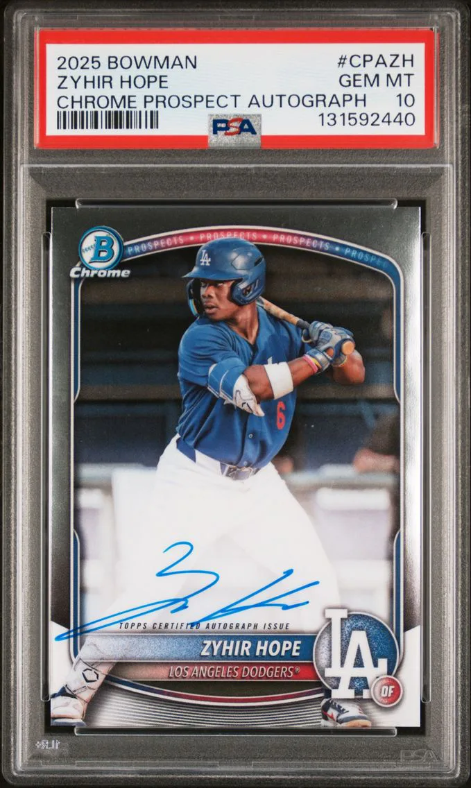 2025 #CPAZH Zyhir Hope PSA 10 Bowman Chrome Prospect Autographs