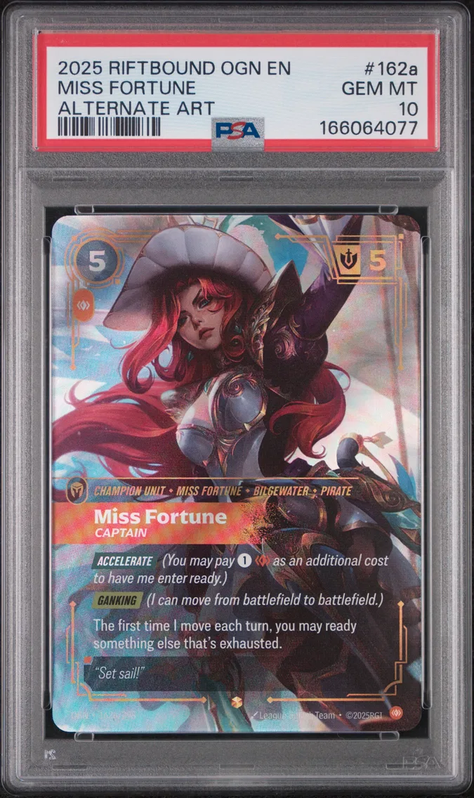 2025 #162a Miss Fortune - Captain PSA 10 Riftbound: League of Legends Ogn-Origins