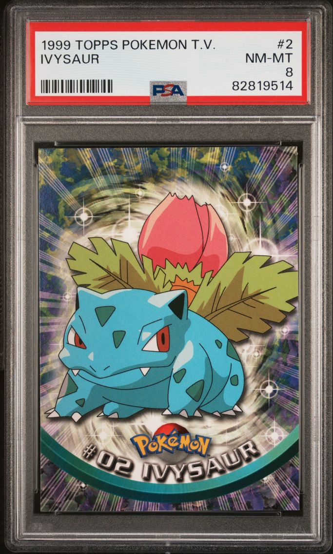 1999 #2 IVYSAUR PSA 8 Topps TV