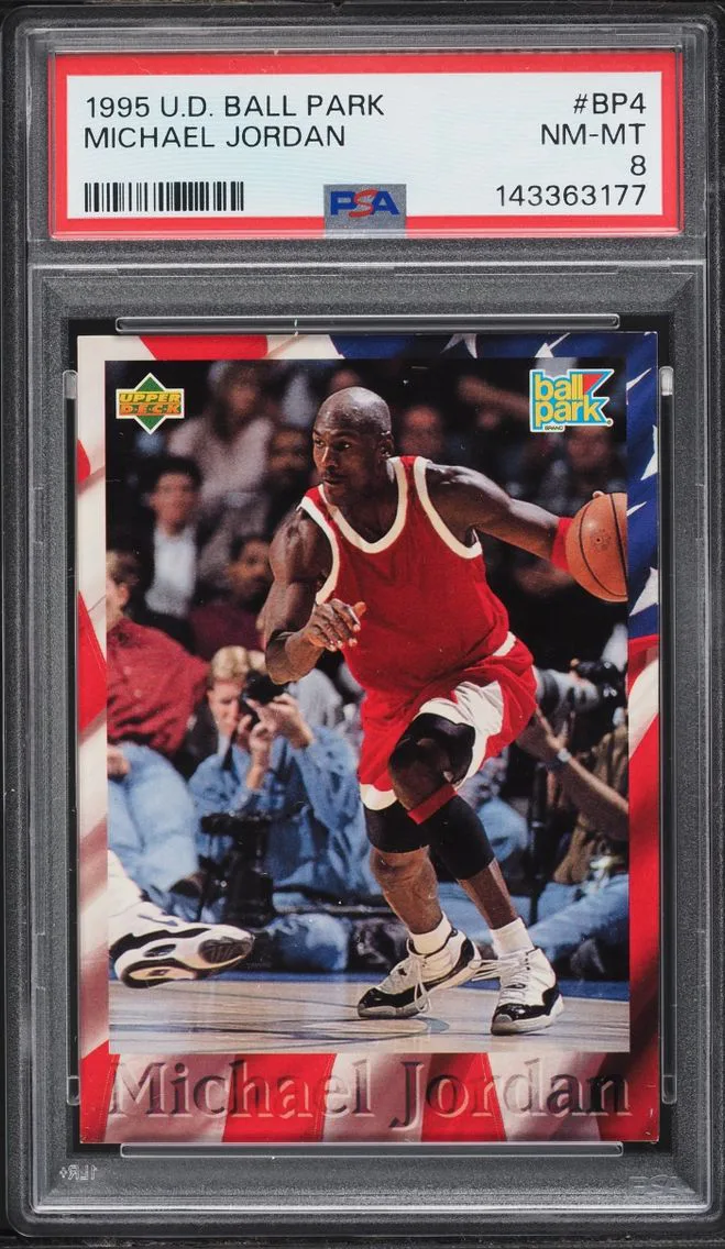 1995 Upper Deck Ball Park Michael Jordan #BP4 PSA 8 NM-MT
