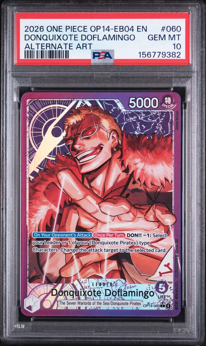 2026 #060 Donquixote Doflamingo PSA 10 One Piece OP14-EB04-the Azure Sea's Seven