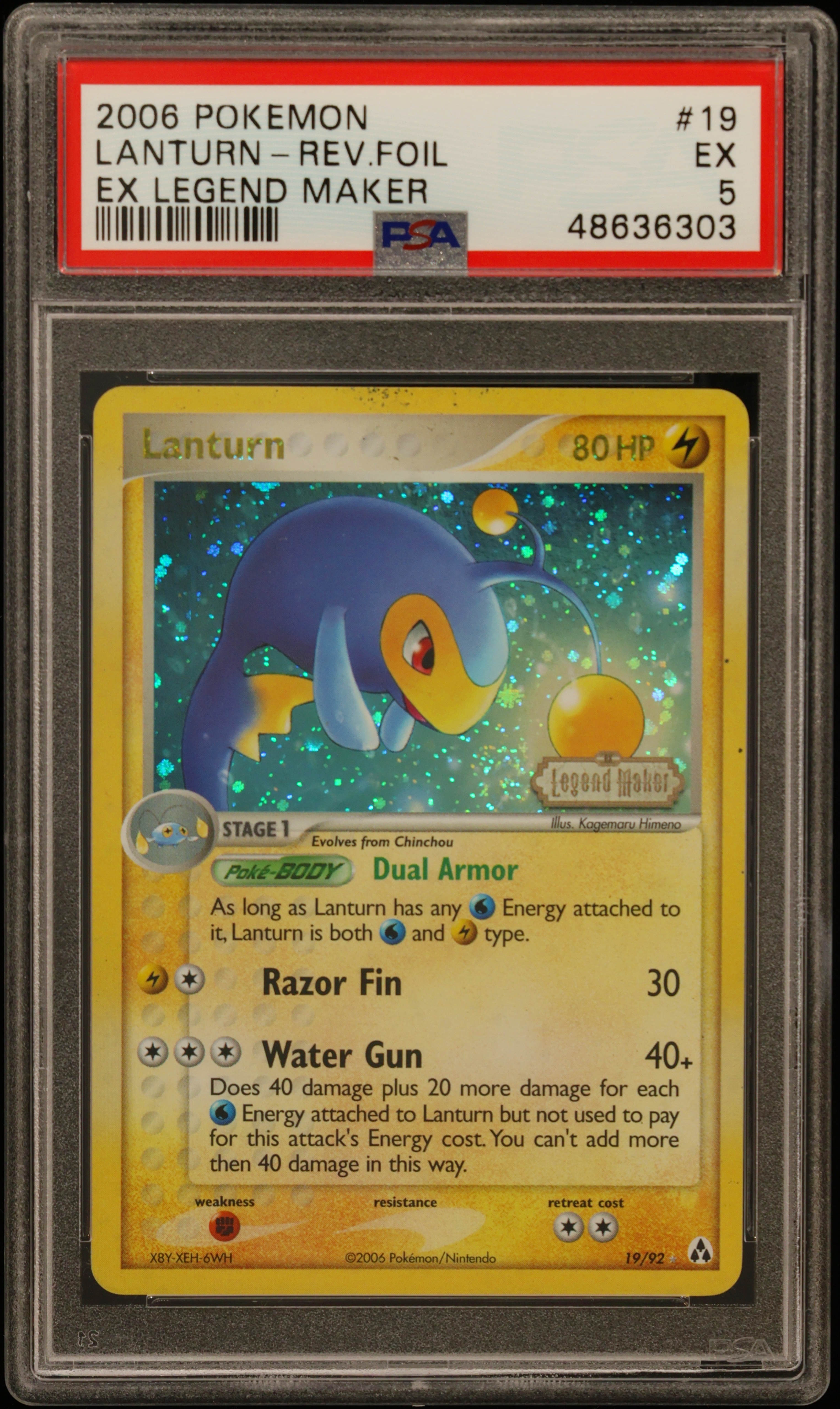 2006 #19 Lanturn-Reverse Foil PSA 5 Ex Legend Maker