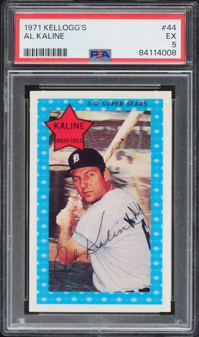 1971 #44 Al Kaline PSA 5 Kellogg's