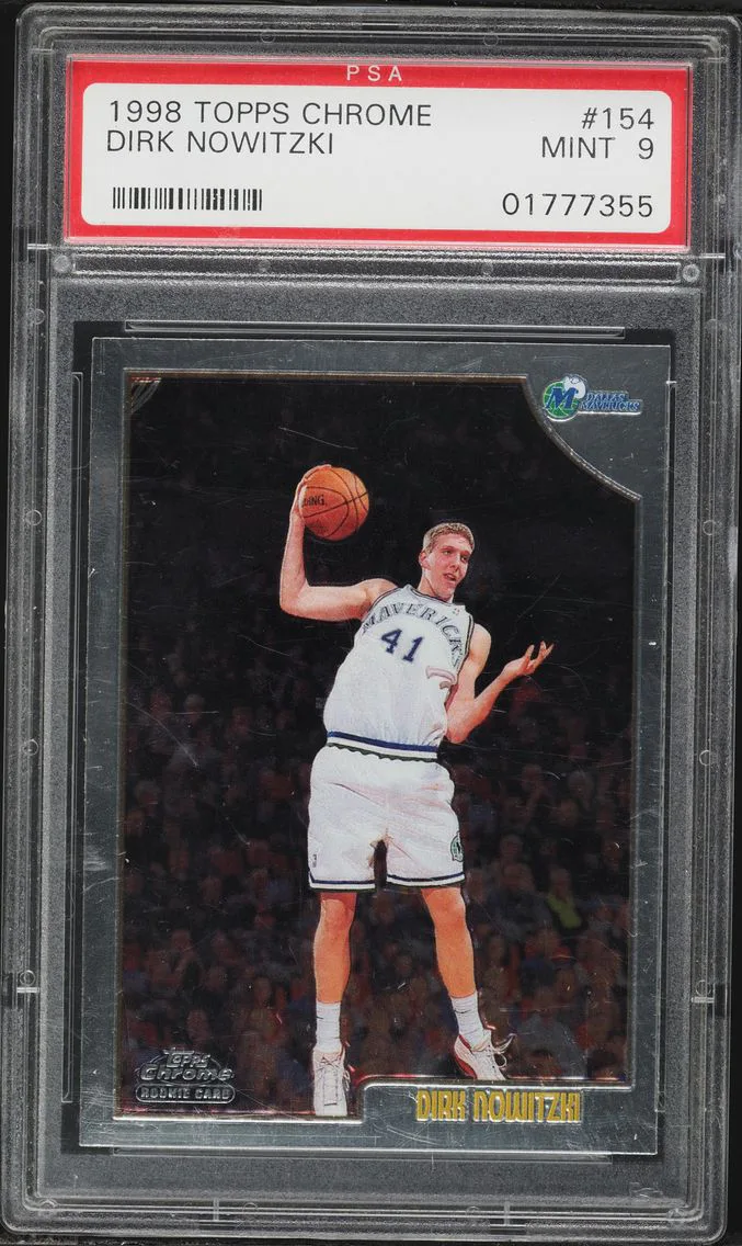 1998 #154 Dirk Nowitzki PSA 9 Topps Chrome Basketball