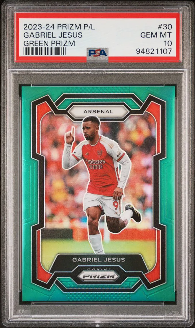 2023 #30 Gabriel Jesus PSA 10 Panini Prizm Premier League